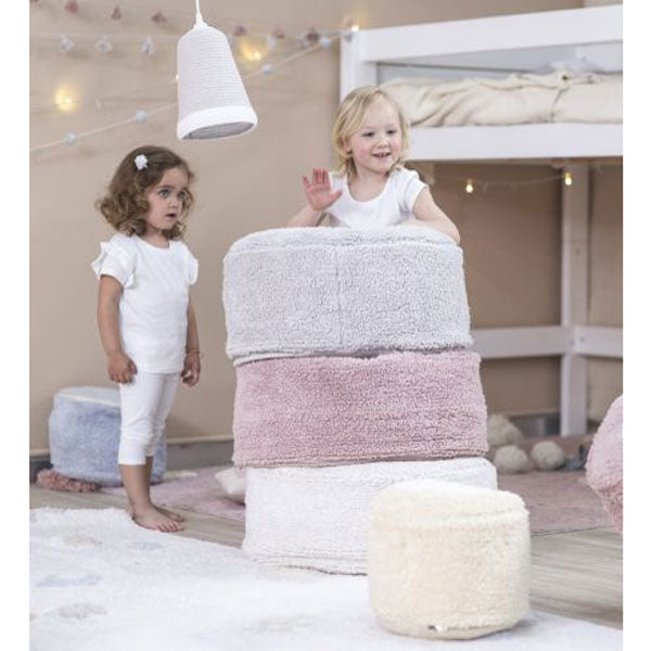 Lorena Canals waschbarer Sitzpouf 'Chill' in ivory 50x50x20cm