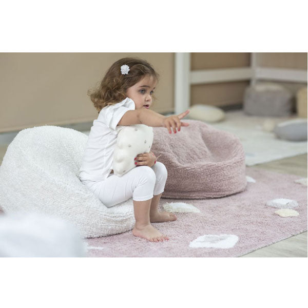 Lorena Canals waschbarer Sitzpouf 'Chill' in ivory 50x50x20cm
