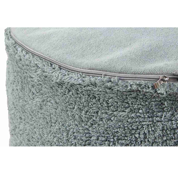 Lorena Canals waschbarer Sitzpouf 'Chill' in vintage blue 50x50x20cm