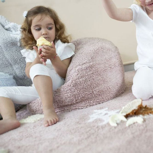 Lorena Canals waschbarer Sitzpouf 'Chill' in vintage nude 50x50x20cm