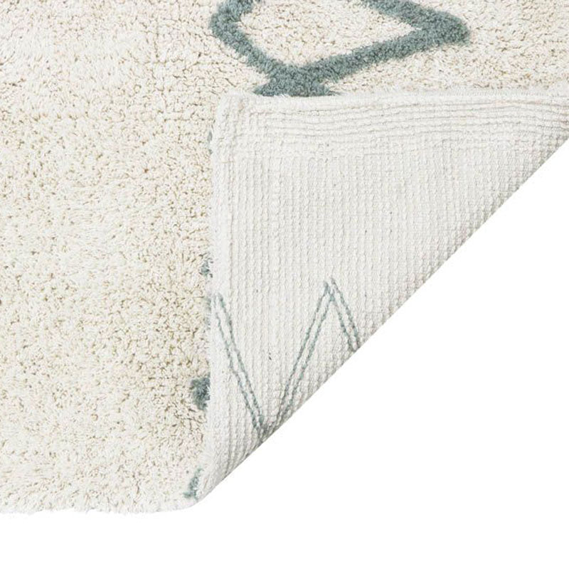 Lorena Canals waschbarer Teppich 'Atlas' in natural/vintage blue 120x160cm