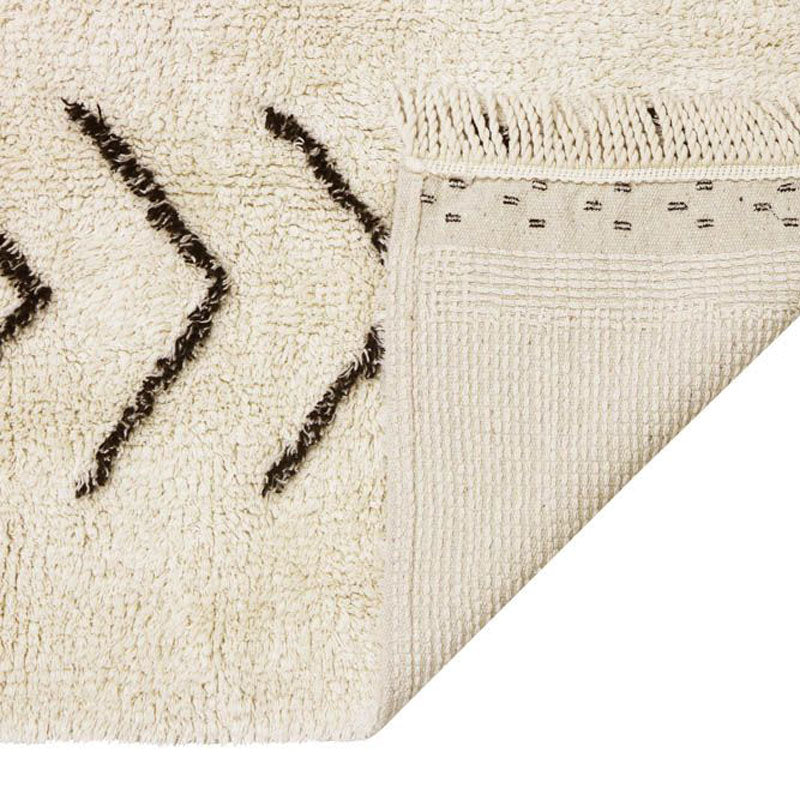 Lorena Canals waschbarer Teppich 'Berber Rhombs' in natur/ schwarz 140x210cm