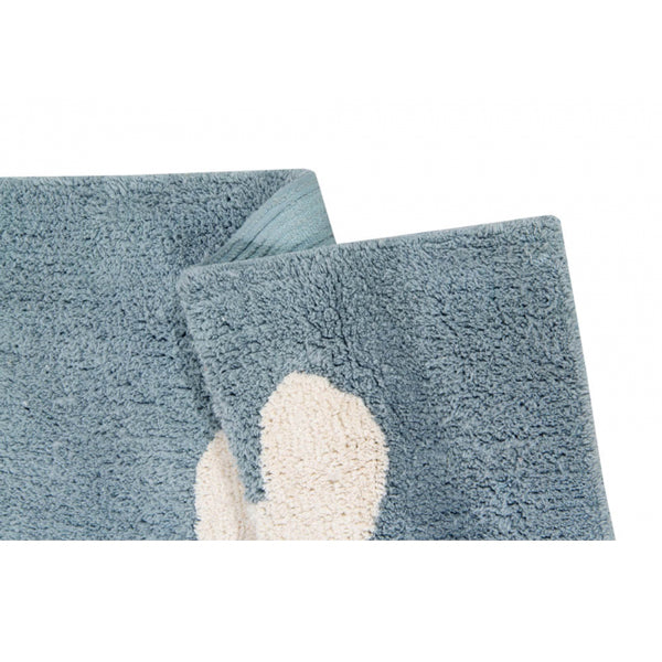 Lorena Canals waschbarer Teppich Wolken Vintage blau 120x160cm