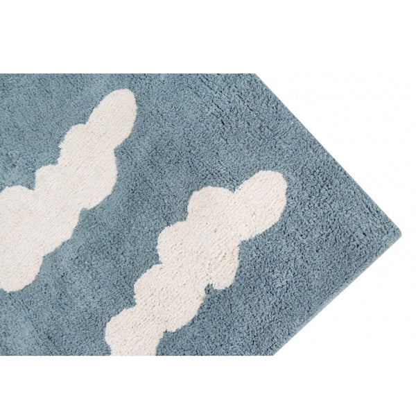 Lorena Canals waschbarer Teppich Wolken Vintage blau 120x160cm