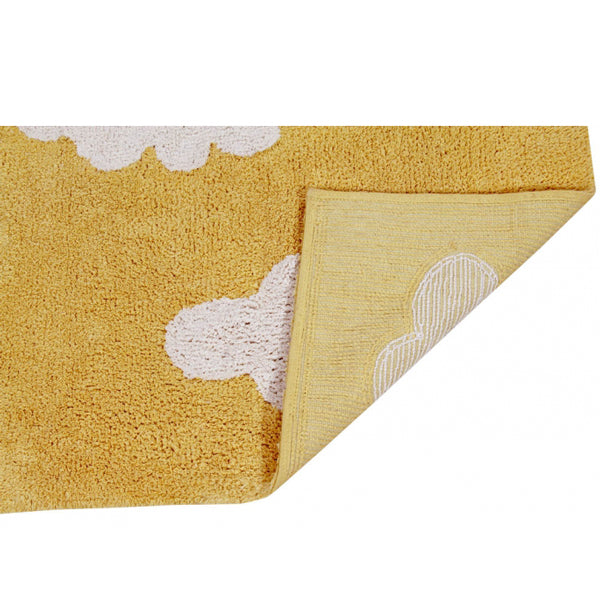Lorena Canals waschbarer Teppich Wolken senfgelb 120x160cm