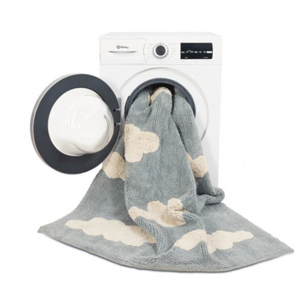 Lorena Canals waschbarer Teppich Wolken Vintage blau 120x160cm