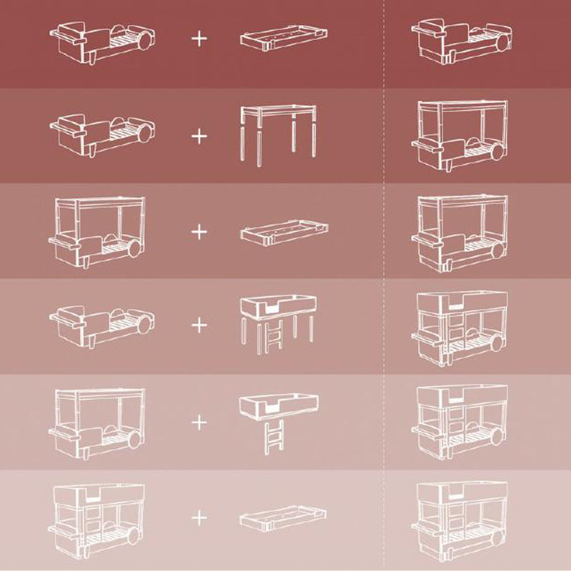 Mathy by Bols 'Discovery' Montessori Canopy-Bett mit Schublade 90x190cm - in 28 Farben erhältlich
