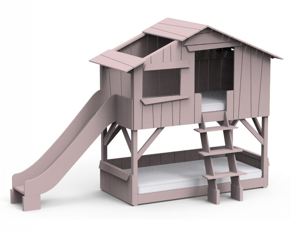 Mathy-by-Bols Baumhausbett als Stockbett 90x190cm mit Rutsche in 28 Farben erhältlich