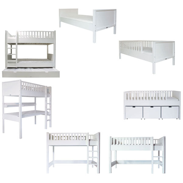 Bopita Mix&Match Nordic halbhohes Bett 90x200cm - gerade Treppe