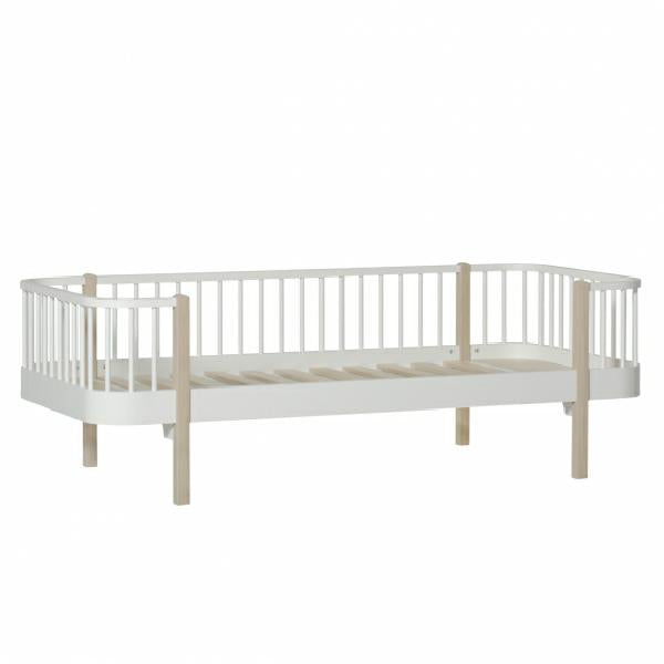 Oliver Furniture Wood Original Sofabett 90x200cm in weiß/Eiche