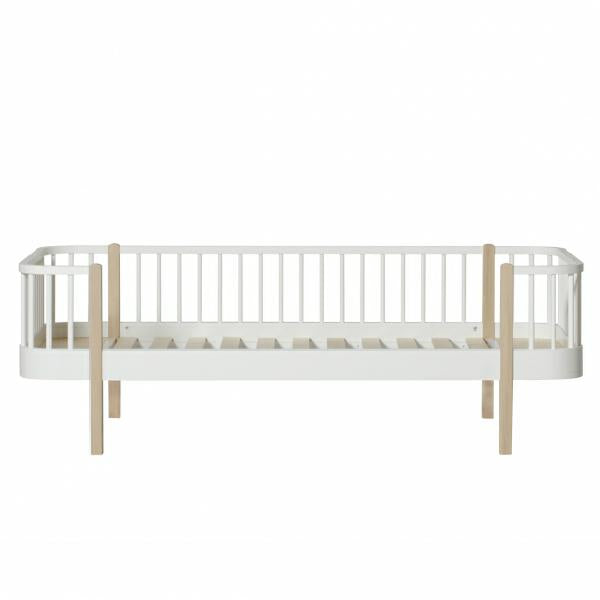 Oliver Furniture Wood Original Sofabett 90x200cm in weiß/Eiche