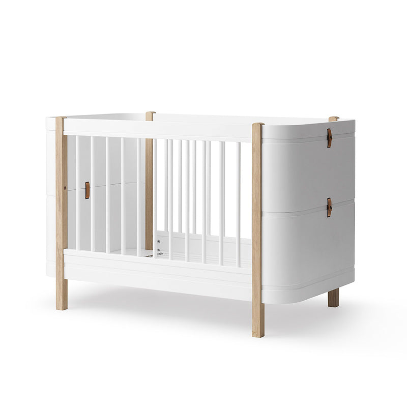 Oliver Furniture Wood Mini+ Babybett exklusive Umbauset Juniorbett 0-9 Jahre weiß/Eiche