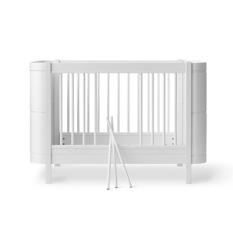 Oliver Furniture Wood Mini+ Babybett exklusive Umbauset Juniorbett 0-9 Jahre weiß