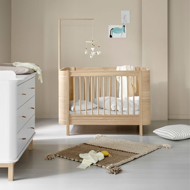 Oliver Furniture Wood Mini+ Babybett inklusive Umbauset Juniorbett 0-9 Jahre eiche