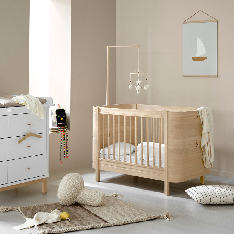 Oliver Furniture Wood Mini+ Babybett inklusive Umbauset Juniorbett 0-9 Jahre eiche