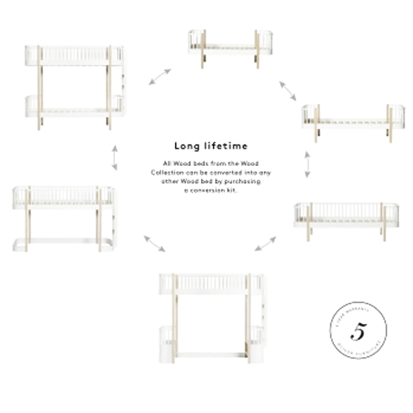 Oliver Furniture Wood Original Hochbett in weiß