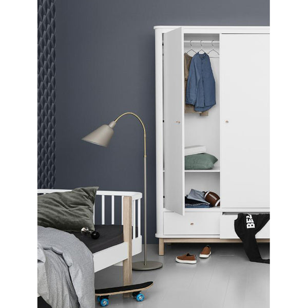 Oliver Furniture Wood Kleiderschrank 2-türig in weiß/Eiche