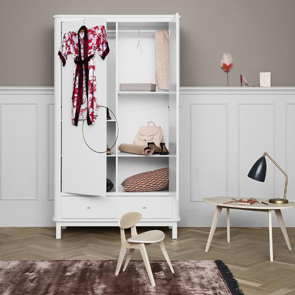 Oliver Furniture Wood Kleiderschrank 2-türig in weiß