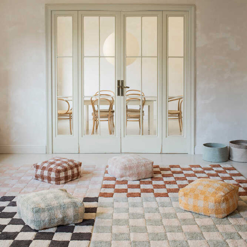 Lorena Canals Pouf "Vichy" honey 20x40x40 cm