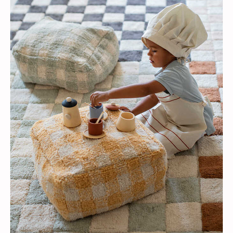 Lorena Canals Pouf "Vichy" honey 20x40x40 cm