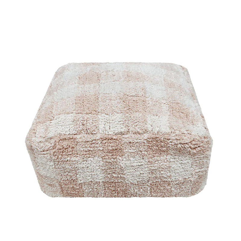 Lorena Canals Pouf "Vichy" rose 20x40x40 cm