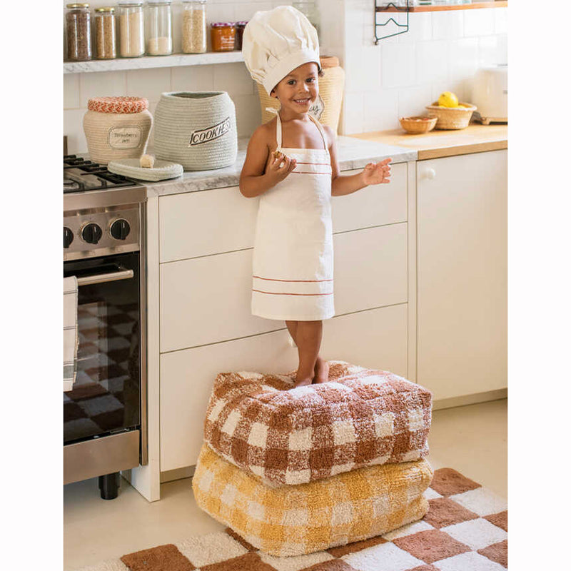 Lorena Canals Pouf "Vichy" toffee 20x40x40 cm