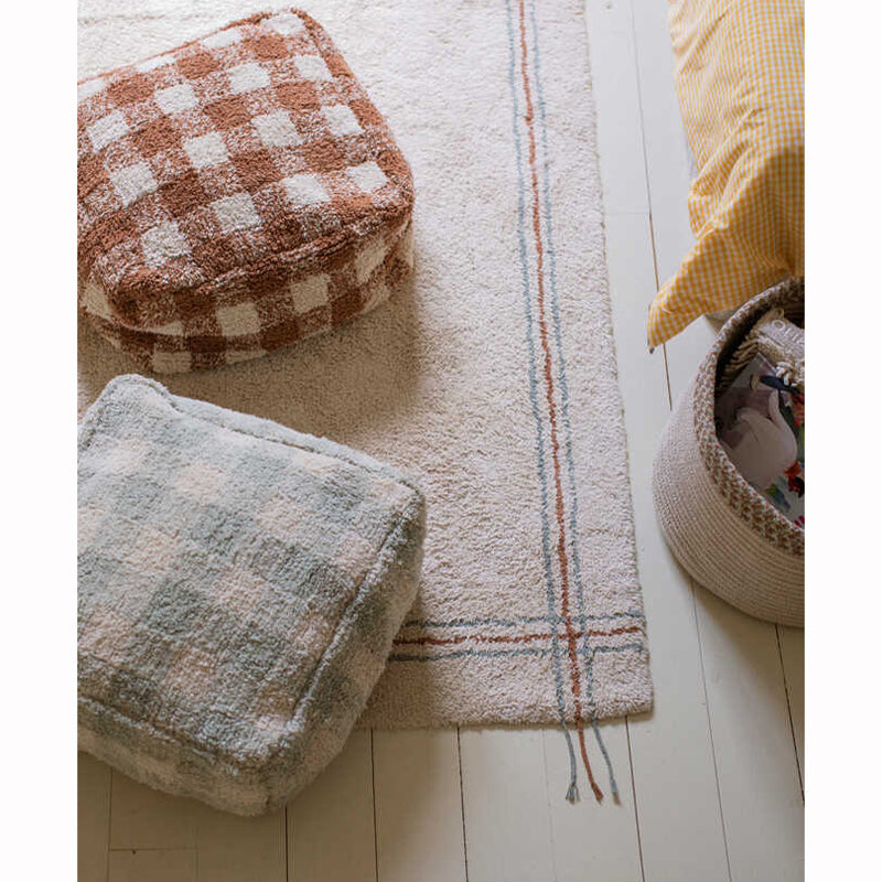 Lorena Canals Pouf "Vichy" toffee 20x40x40 cm