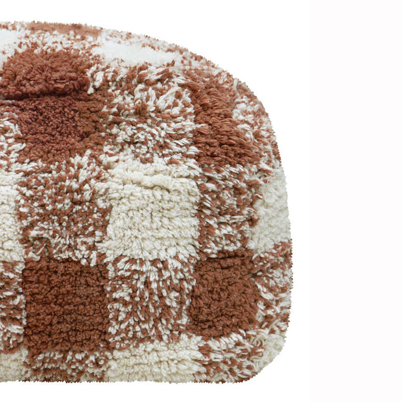 Lorena Canals Pouf "Vichy" toffee 20x40x40 cm