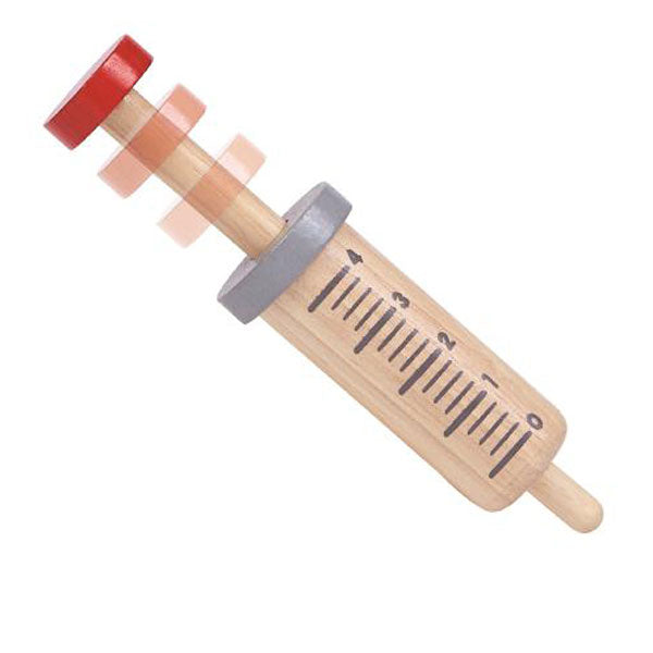 Plantoys Kinderspielzeug Tierarzttasche mit Zubehör 9 tlg. aus Naturholz und Stoff