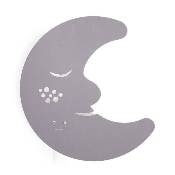 Roommate Wandlampe Mond in Grau 25,5x27cm