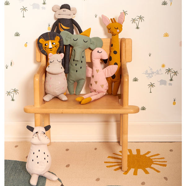 Roommate Stoffpuppe bzw. Kuscheltier Organic 'Giraffe' in Senfgelb ca. H 30cm