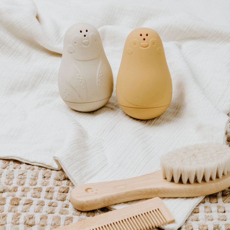 Baby's Only Spritzfiguren-Set Pinguin ocker/warm linen