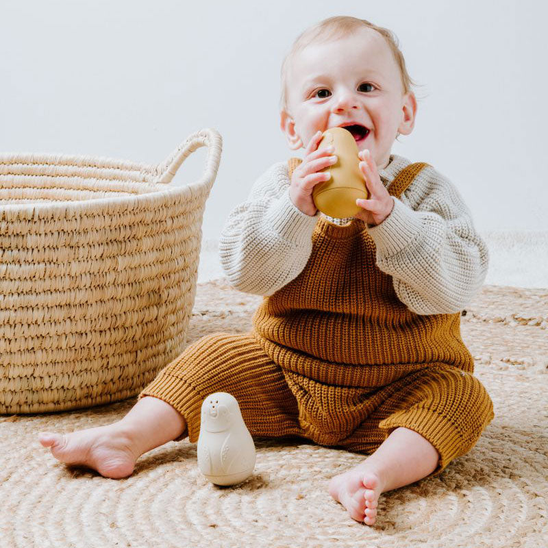 Baby's Only Spritzfiguren-Set Pinguin ocker/warm linen