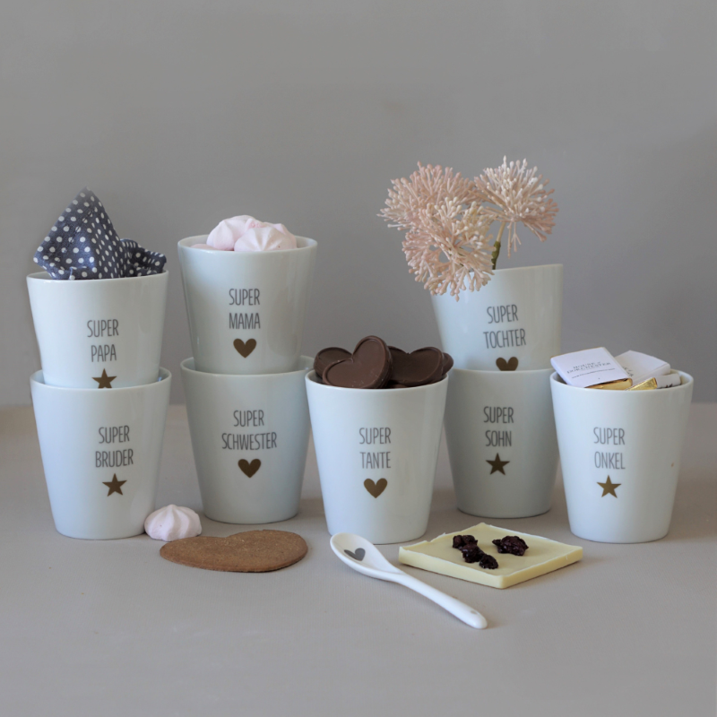 Krasilnikoff Porzellan-Becher 'für dich'