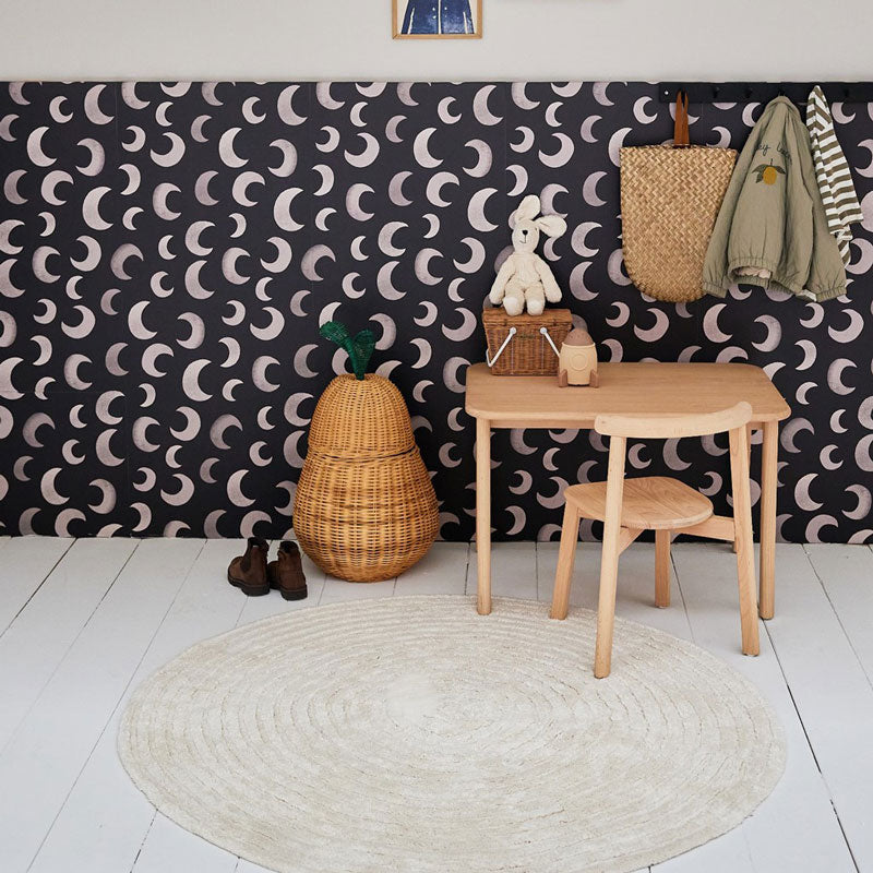 Tapis Petit runder Baumwollteppich 'Robin' in creme