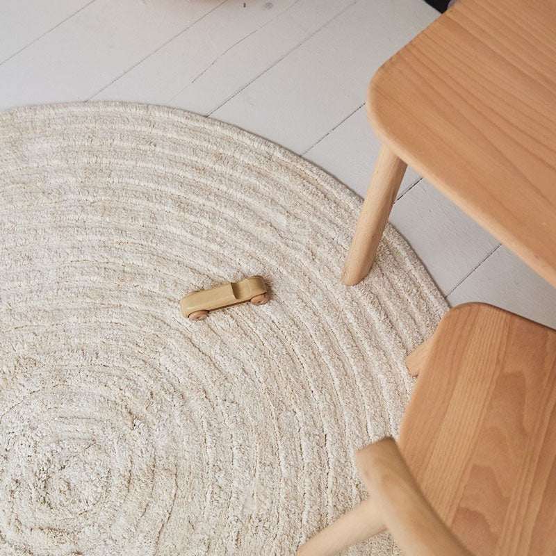 Tapis Petit runder Baumwollteppich 'Robin' in creme