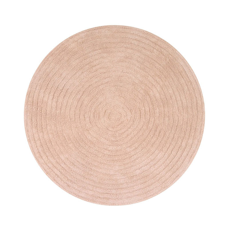 Tapis Petit runder Baumwollteppich 'Robin' in soft pink