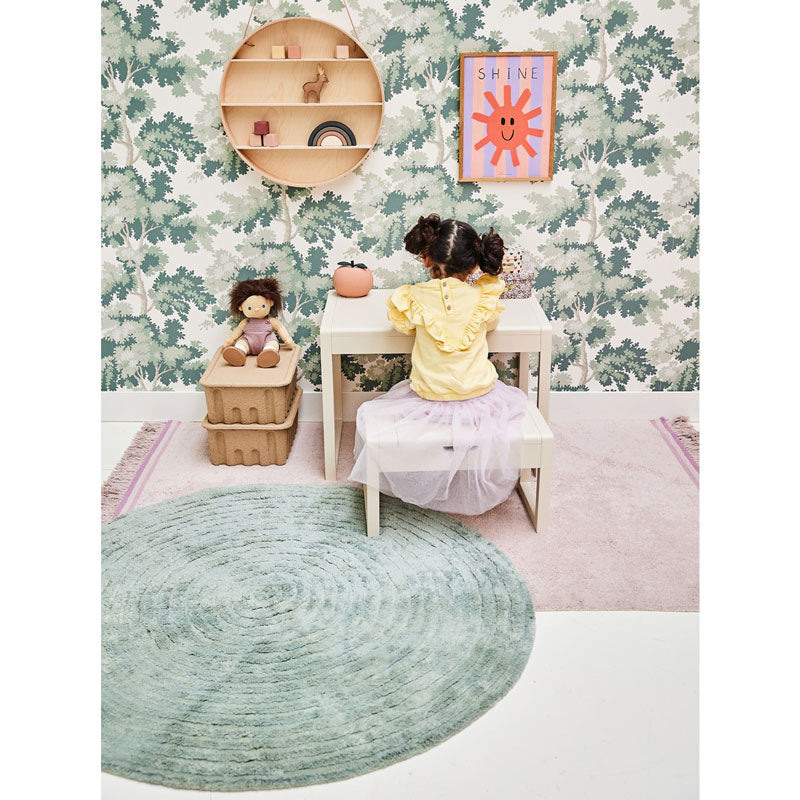 Tapis Petit runder Baumwollteppich 'Robin' in ocean