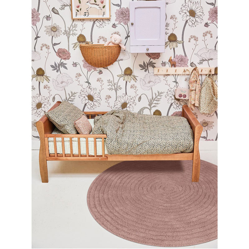 Tapis Petit runder Baumwollteppich 'Robin' in vintage pink