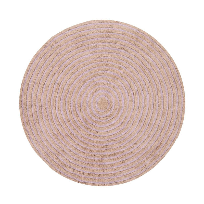 Tapis Petit runder Baumwollteppich 'Robin' in lilac pink