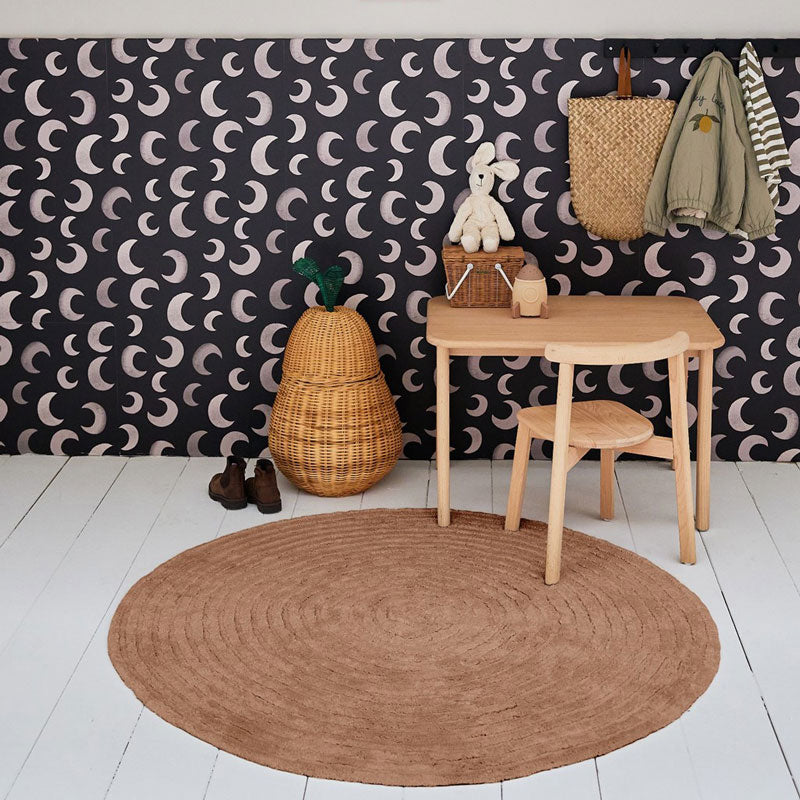 Tapis Petit runder Baumwollteppich 'Robin' in cappuccino
