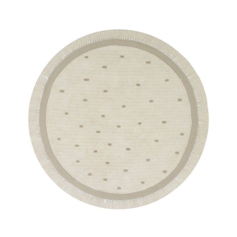 Tapis Petit runder Baumwollteppich 'Puck Dots' ca. Ø 130cm