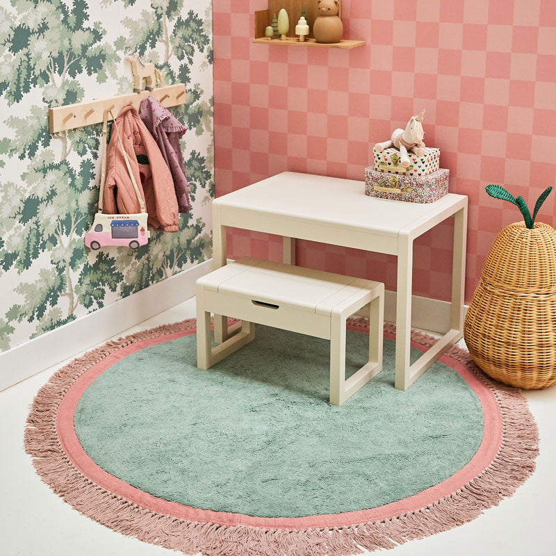 Tapis Petit runder Baumwollteppich 'Bubblegum' ca. Ø 130cm