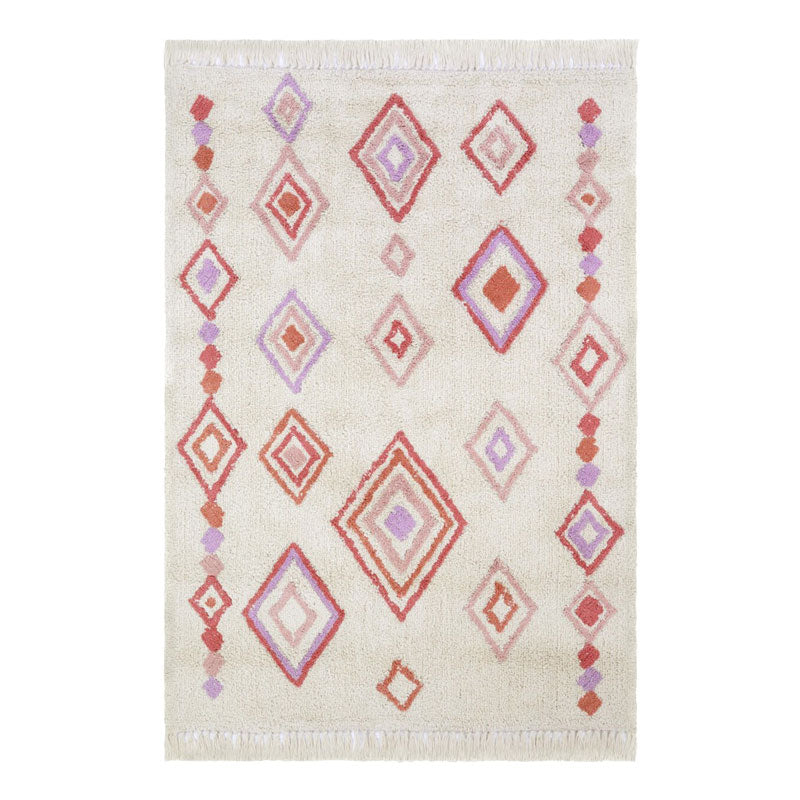 Tapis Petit Baumwollteppich 'Liz' in lila rosa ca. 120x170cm