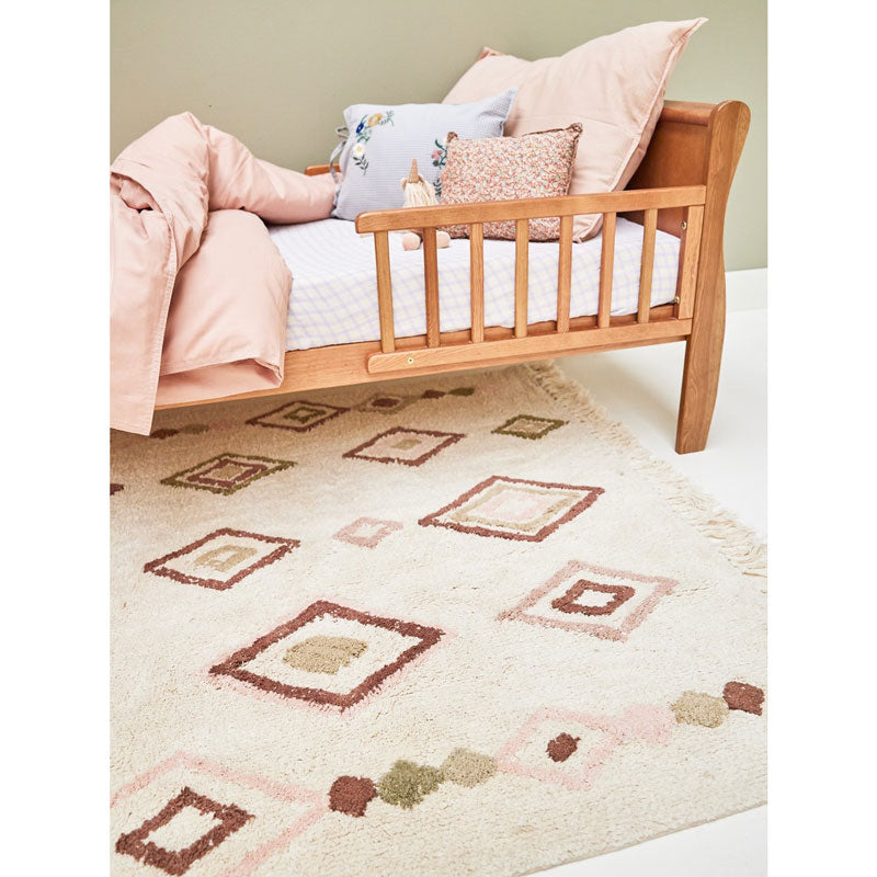 Tapis Petit Baumwollteppich 'Liz' in pink aubergine ca. 120x170cm