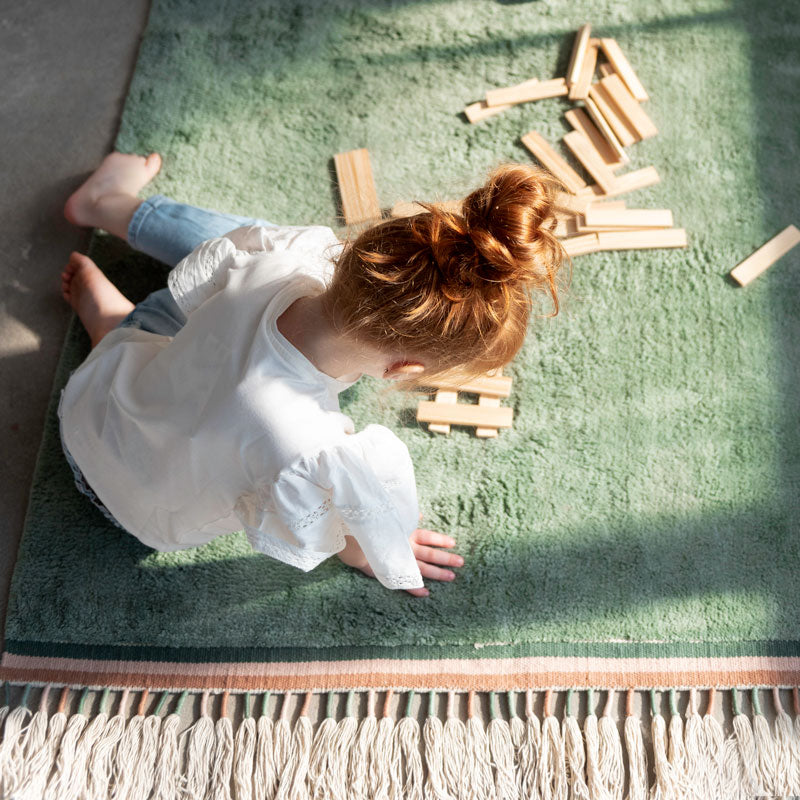 Tapis Petit Baumwollteppich 'Julie' in jade ca. 120x170cm