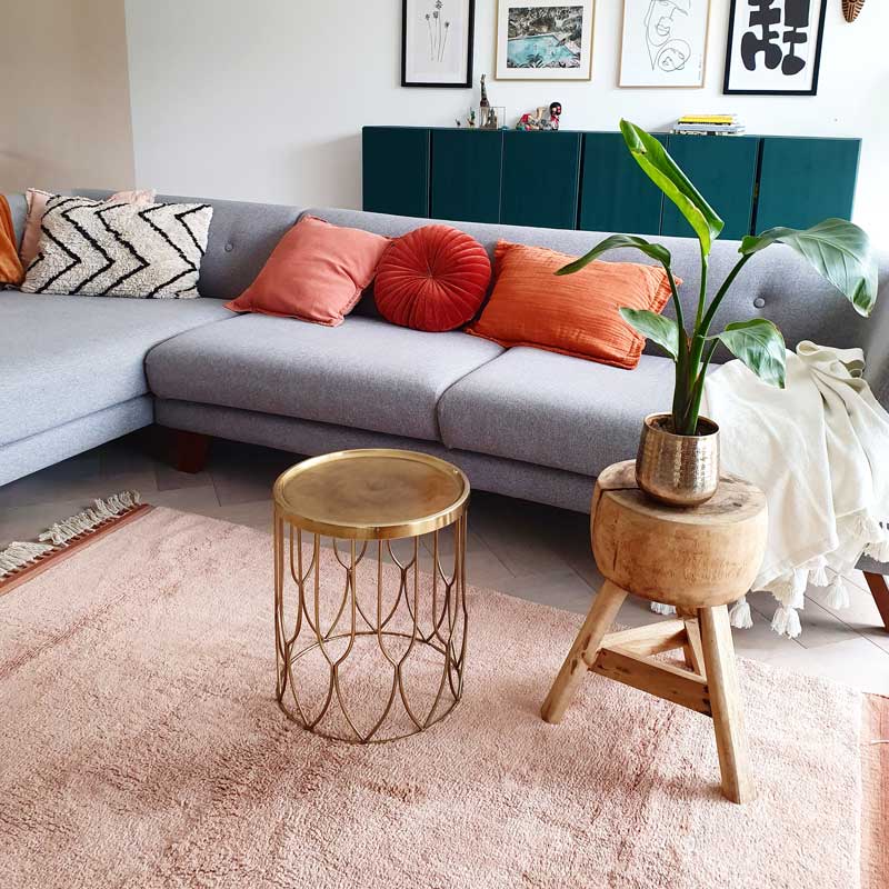 Tapis Petit Baumwollteppich 'Julie' in altrosa ca. 120x170cm