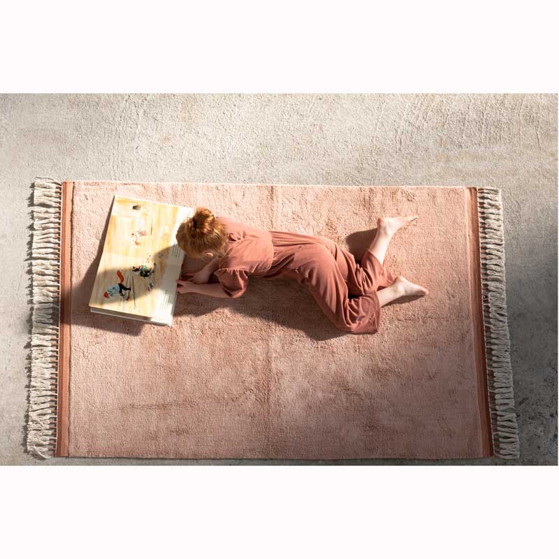 Tapis Petit Baumwollteppich 'Julie' in altrosa ca. 120x170cm