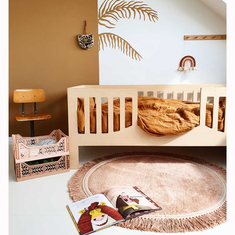 Tapis Petit runder Baumwollteppich 'Anna' in softpink ca. Ø 110cm