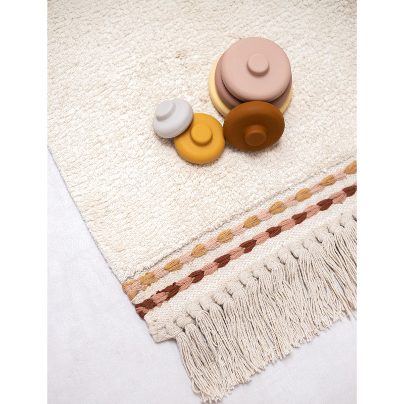 Tapis Petit Baumwollteppich 'Sophie' in creme/rosa ca. 120x170cm